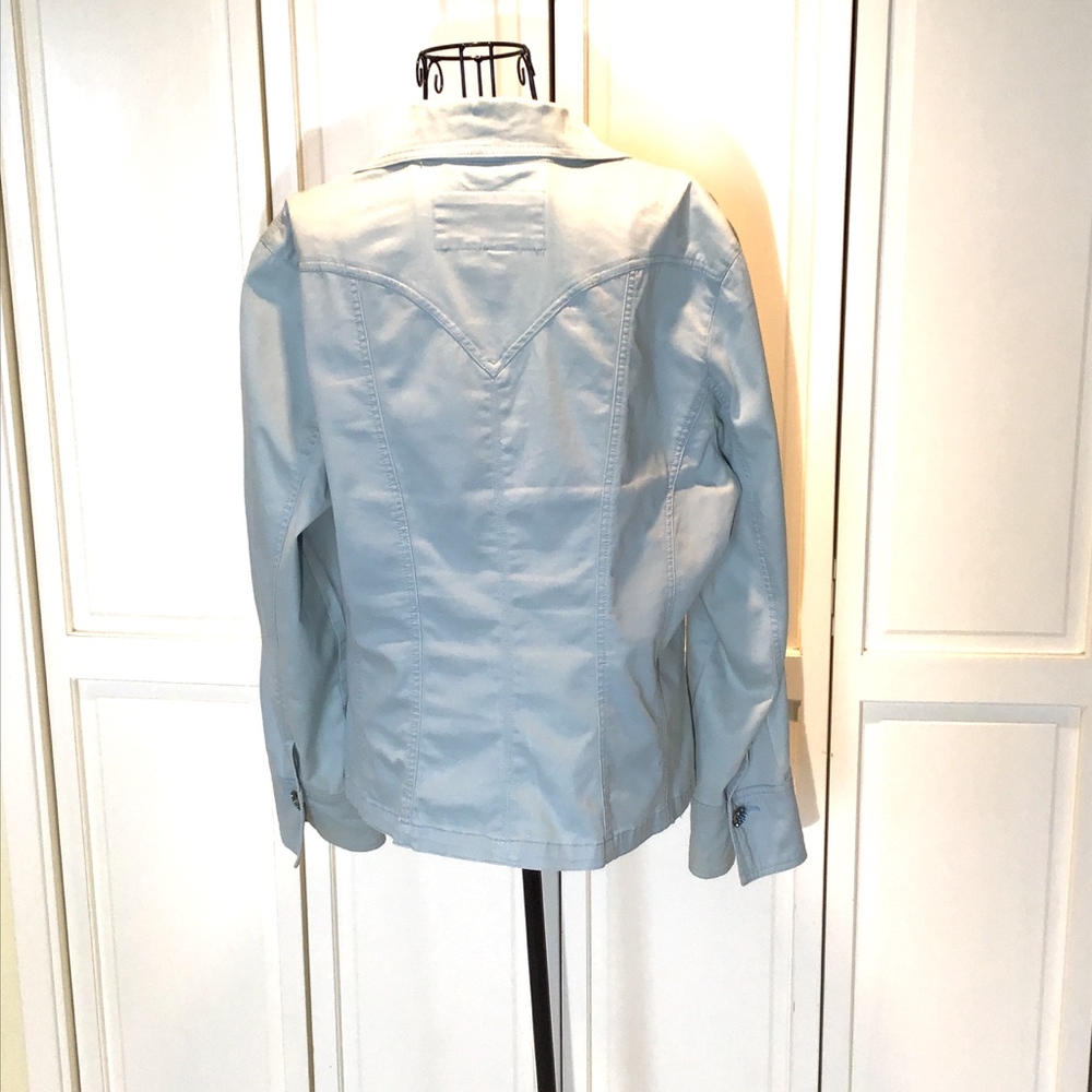 Blue Jacket by LAL Spring Bling Buttons Size Large - Picture 5 of 9